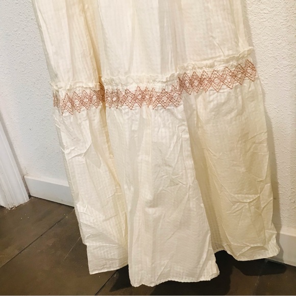 Madewell LUCIE Smocked Tiered MIDI Dress Sz L - Picture 9 of 15